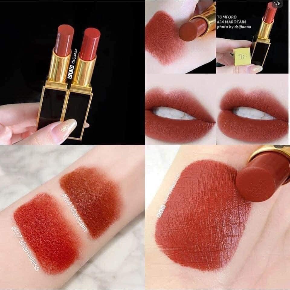 SON TOMFORD satin matte màu 01, 03, 15, 16, 24, 27, 100, 511, N3