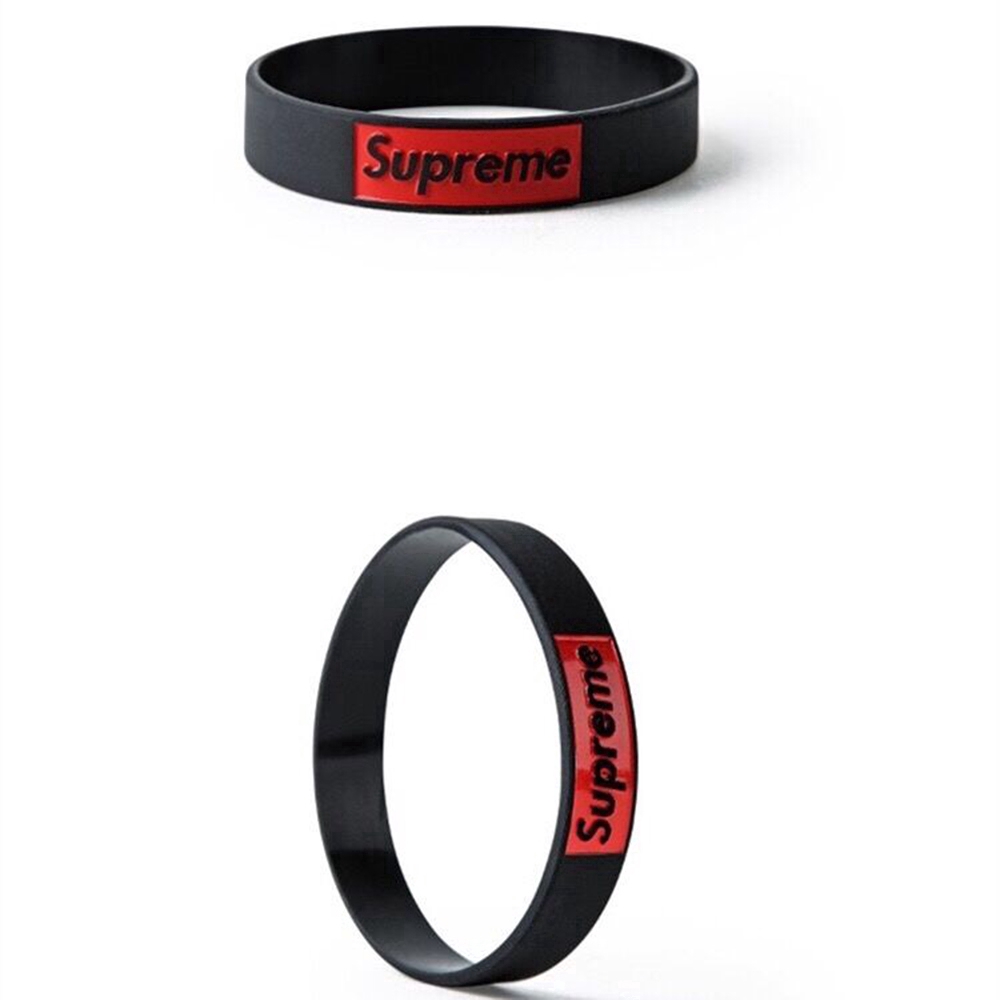 Vòng tay cao su phối mặt kim loại năng động trẻ trung cho nam nữ