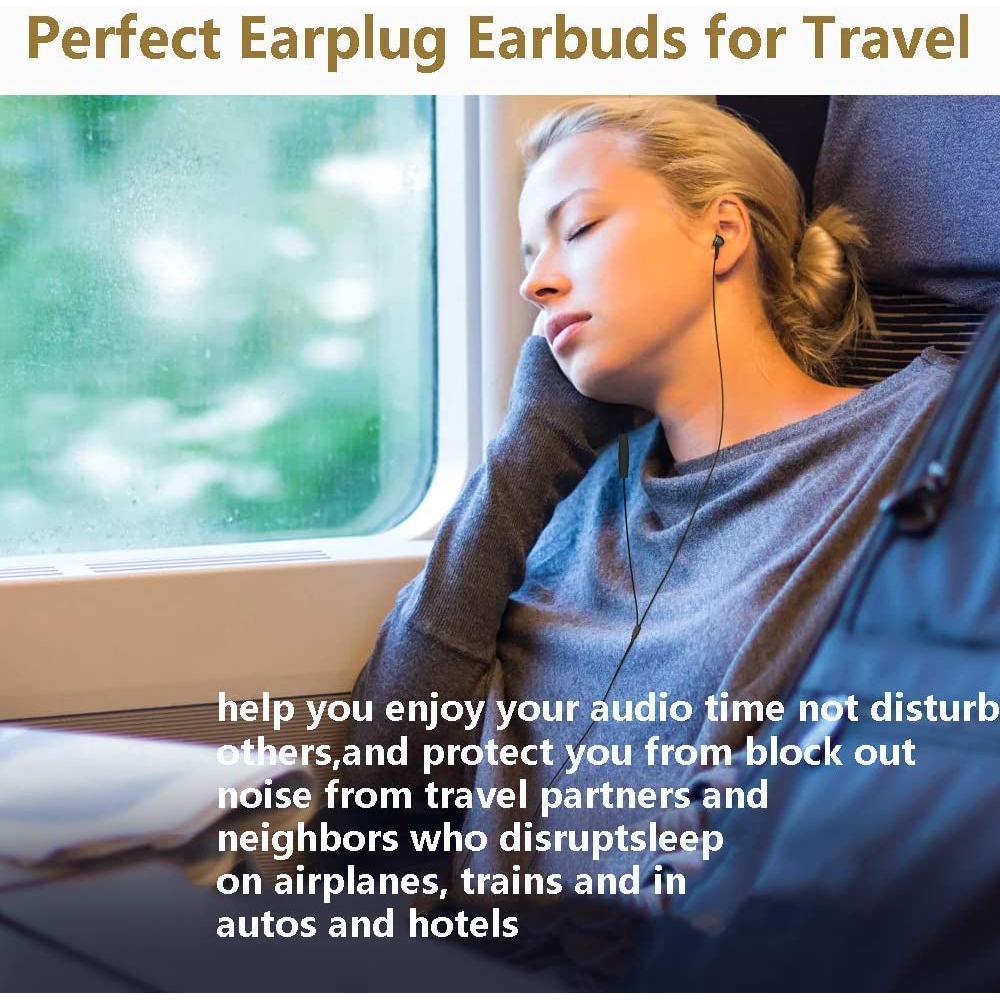 Tai Nghe Nhét Tai Có Dây 3.5Mm / Tai Nghe Nhét Tai / Tai Nghe Nhét Tai Cách Âm / Ngủ Bằng Silicone Mềm Mại Giảm Mất Ngủ / Ngồi Thiền / Du Lịch ASMR / Thư Giãn