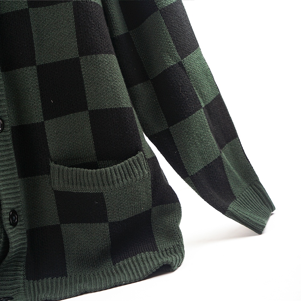 Áo Khoác Len Unisex GREEN CHECKERED CARDIGAN HADES Brand Chính Hãng | BigBuy360 - bigbuy360.vn