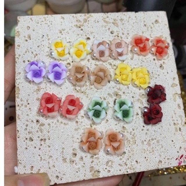 Hoa hồng kép(hoa hồng gắn móng nail) SHOP NAIL HUYỀN ANH