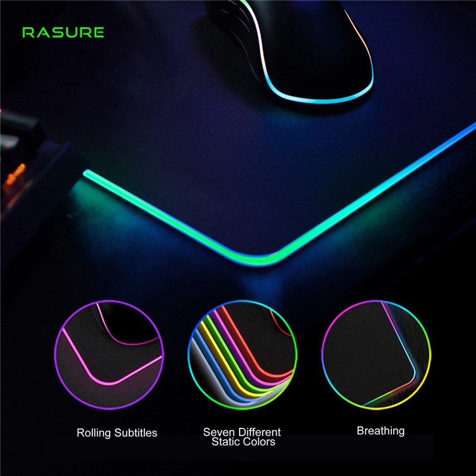 Lót chuột Led RGB chính hãng Rasure - Miếng lót chuột gaming Led rgb RS-02  | Shopee Việt Nam