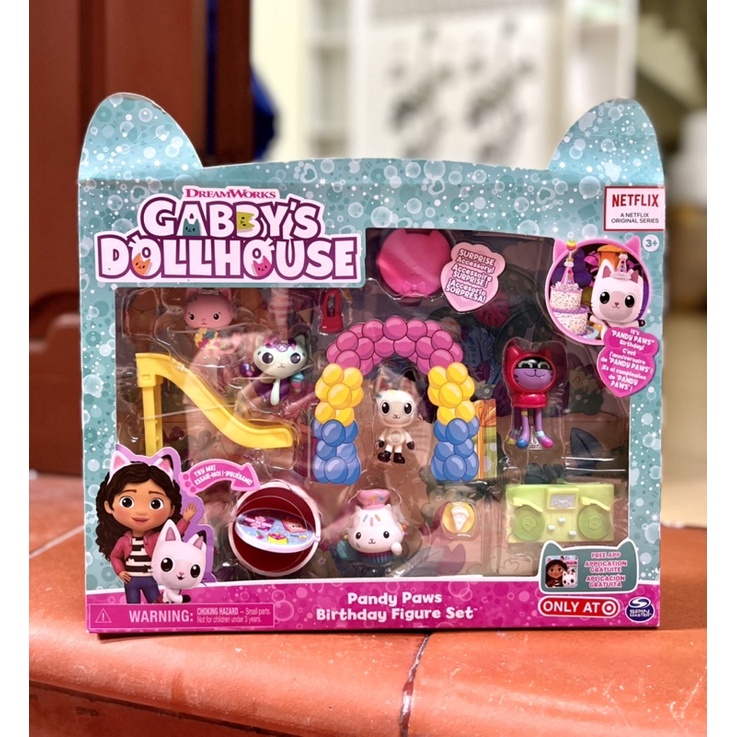 Đồ chơi Gabby’s Doll House mẫu sinh nhật Pandy Paws full box chính hãng