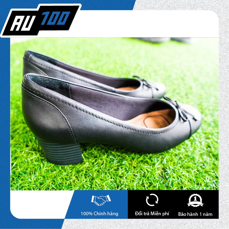 Giày cao gót nữ Supersoft Black Graceful da thật chính hãng 100%