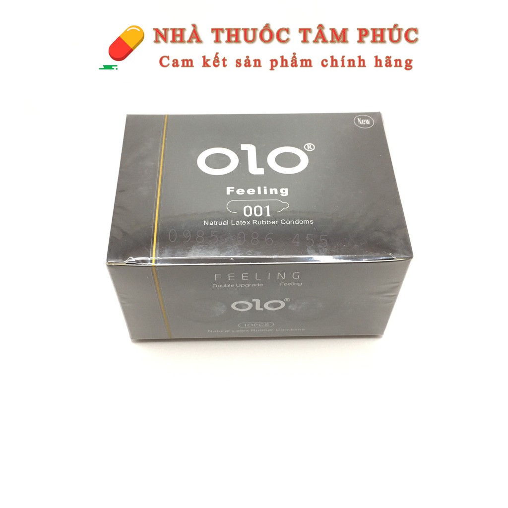 Bao Cao Su Siêu Mỏng OLO 0.01 Feeling Utrathin - Valia UK [Nhập Khẩu Anh Quốc] ( Hộp 10 chiếc)