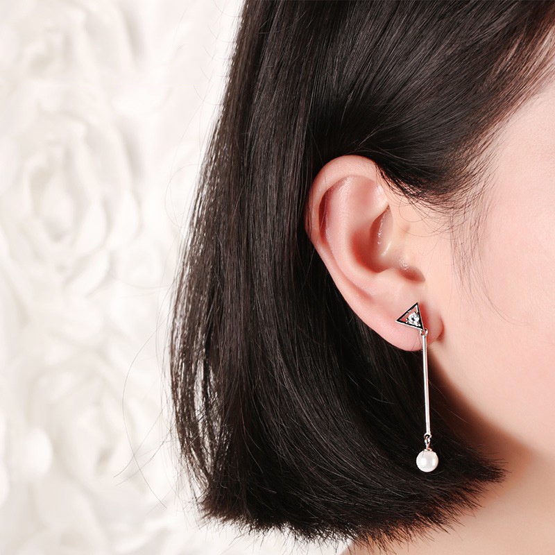 Bông Tai Dáng Dài Đính Ngọc Trai Phong Cách Hàn Quốc Thời Trang