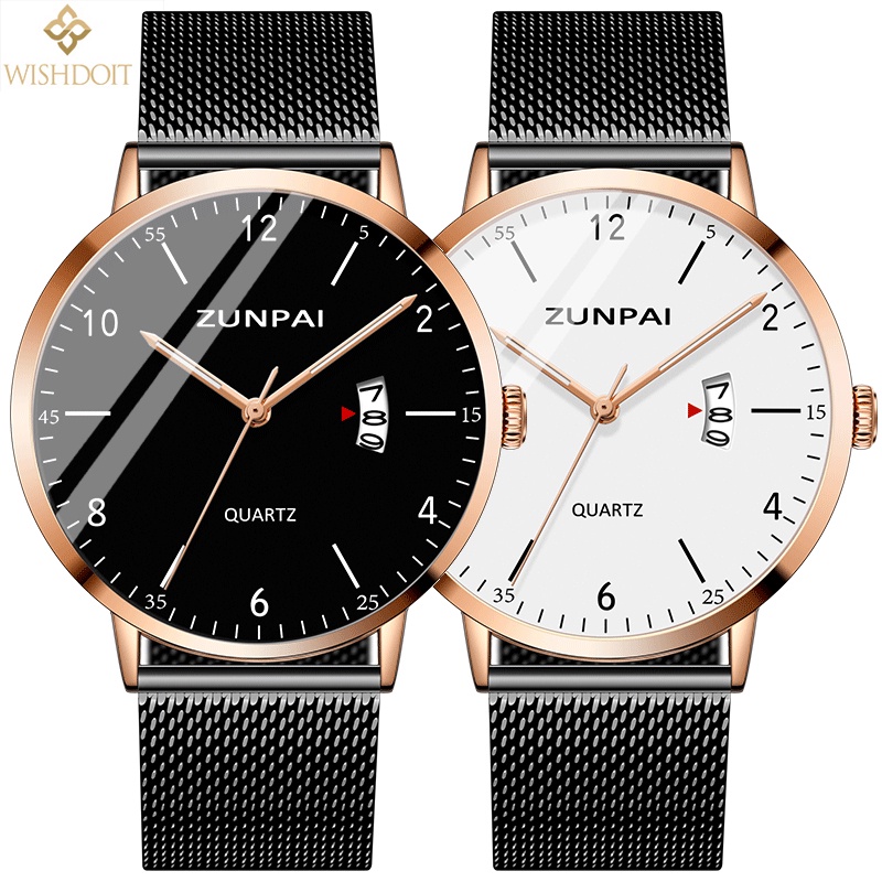 Đồng hồ đeo tay WISHDOIT  bằng thép không gỉ kháng nước cao cấp ZP89+ZP30