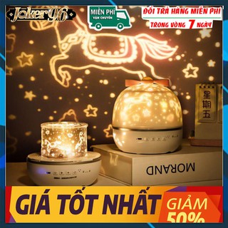 Đèn ngủ ngàn sao 3D chiếu trần xoay tự động kèm 6 hình chiếu cổ tích, đại dương, sinh nhật