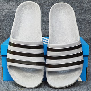 Dép Adidas Adilette Aqua Kid màu xám sọc đen
