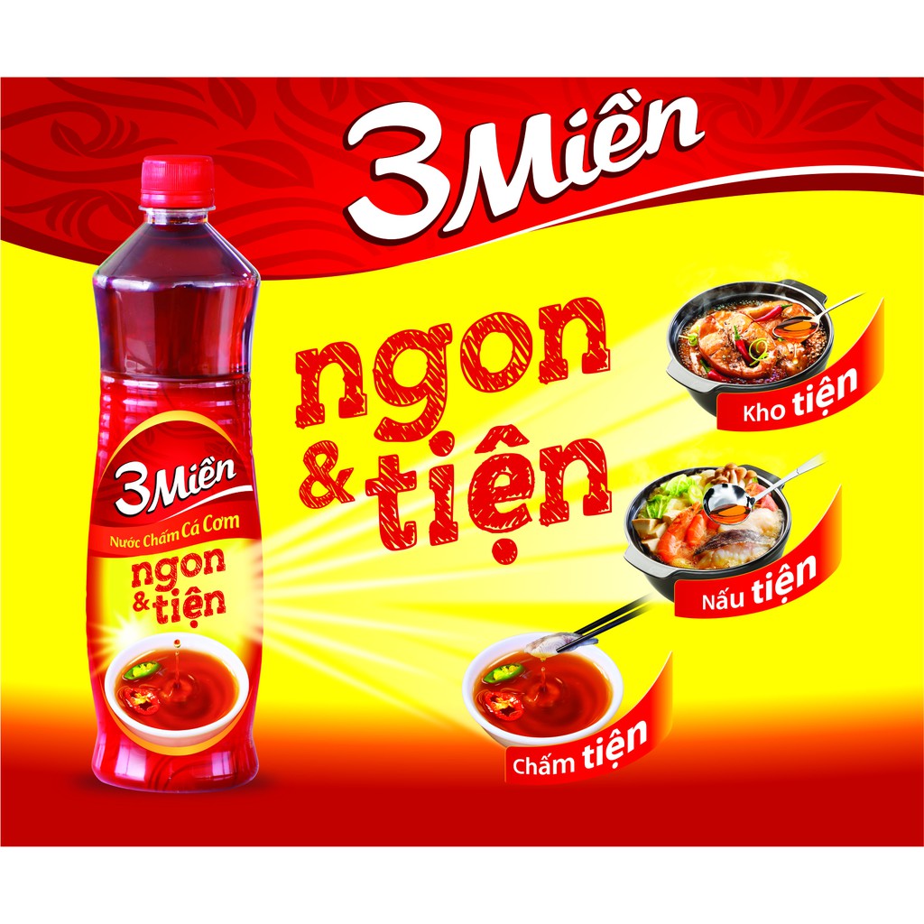 Nước mắm cá cơm 3 miền chai 800ml