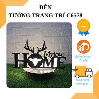Đèn gắn tường trang trí C6578 hình chữ HOME trang trí nội thất độc đáo, decor phòng khách, phòng ngủ phong cách Bắc Âu