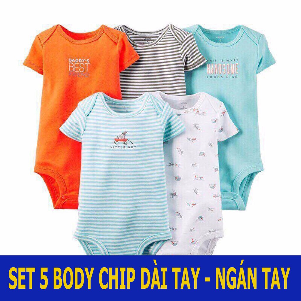 SET 5 BODY CHIP TRỘN 2 DÀI TAY 3 NGẮN TAY