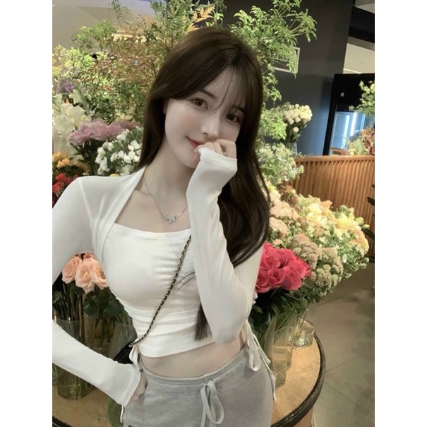 Áo Crop top rút dây hai bên hông LOTUS SHOP