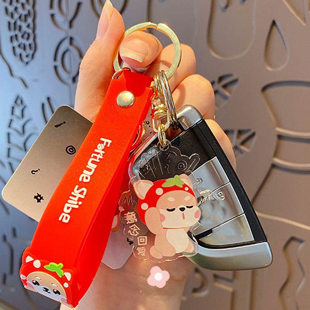 Móc Khóa Nhựa Acrylic Hình Chú Chó Shiba Inu Hoạt Hình Dễ Thương