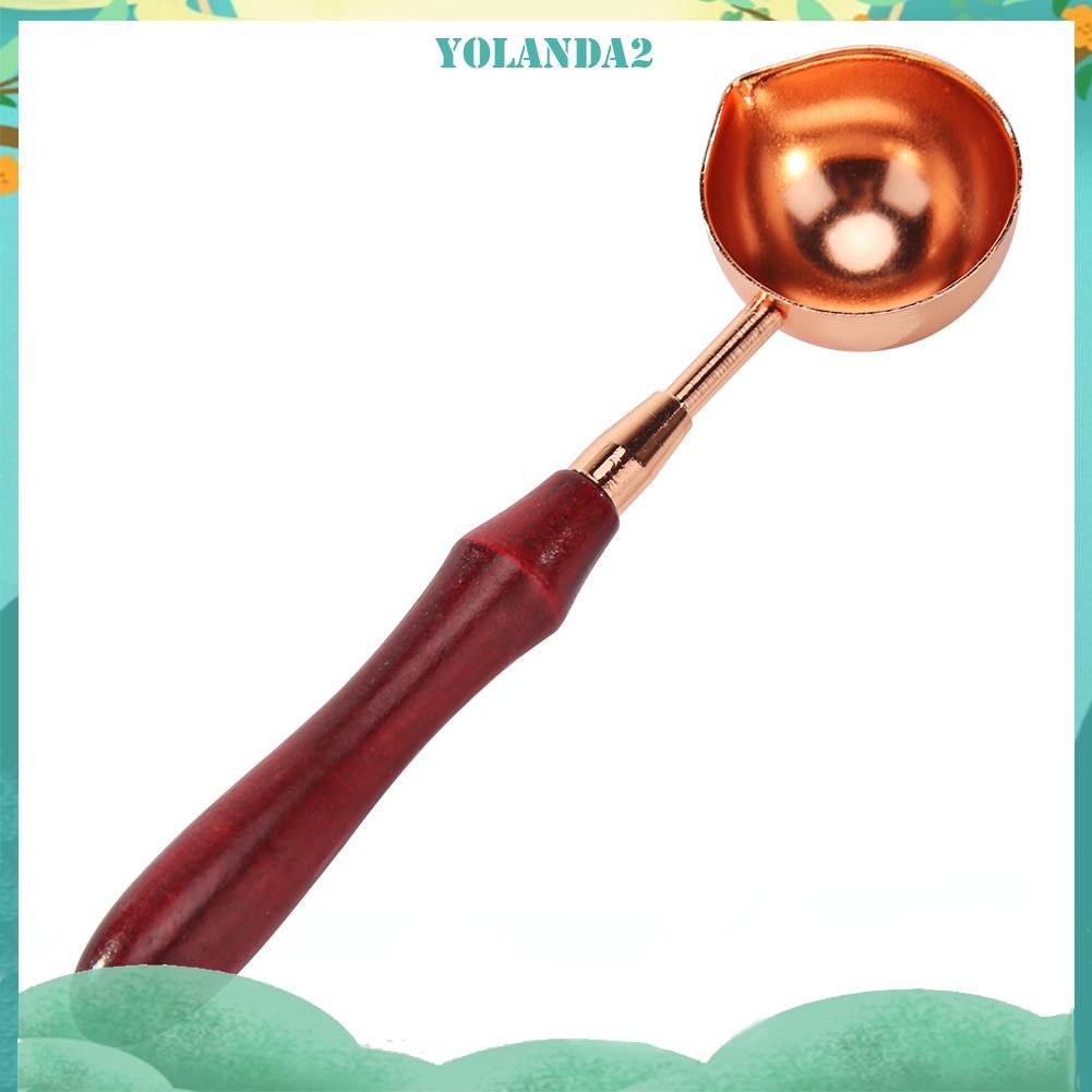 Muỗng múc sáp nóng chảy bằng gỗ phong cách retro