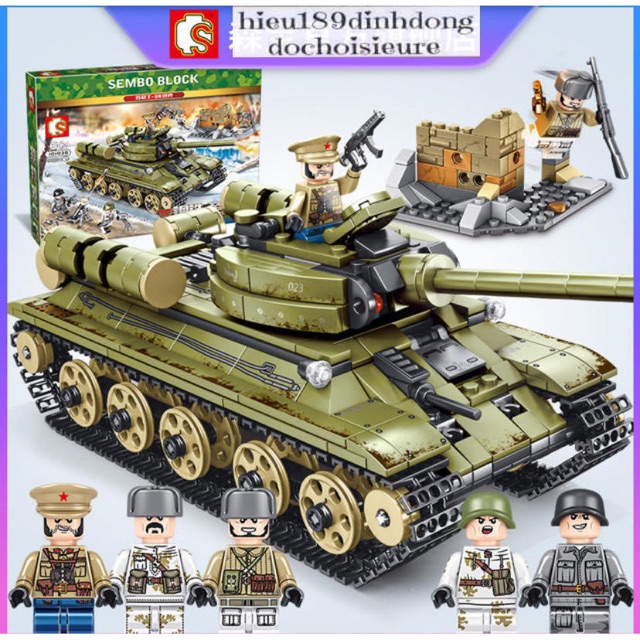 Lắp ráp xếp hình Lego City 101038 : Xe tank 023 đế quốc cỡ lớn 683+ mảnh