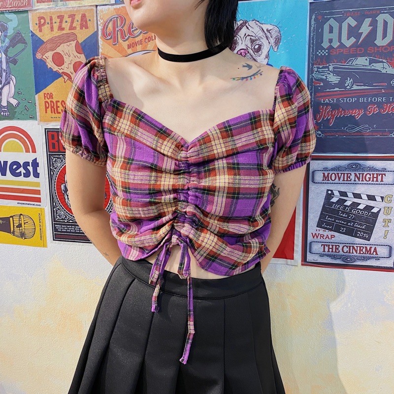 Áo rút dây croptop