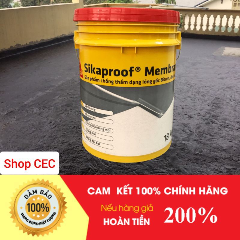 Sơn chống thấm Sika Membrane 18kg - Sơn tường ngoài trần nhà ban công ô văng sê nô tiện lợi dễ dùng giá rẻ độ bền cao