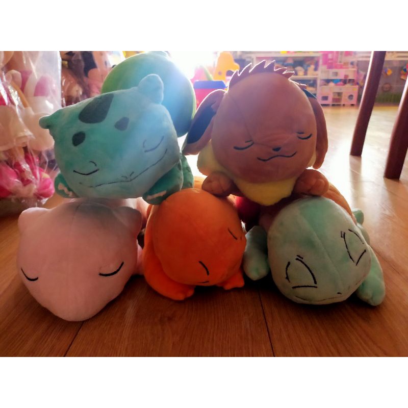 Set gấu bông 5 bé pokemon ngủ 230k chi tiết trên hình