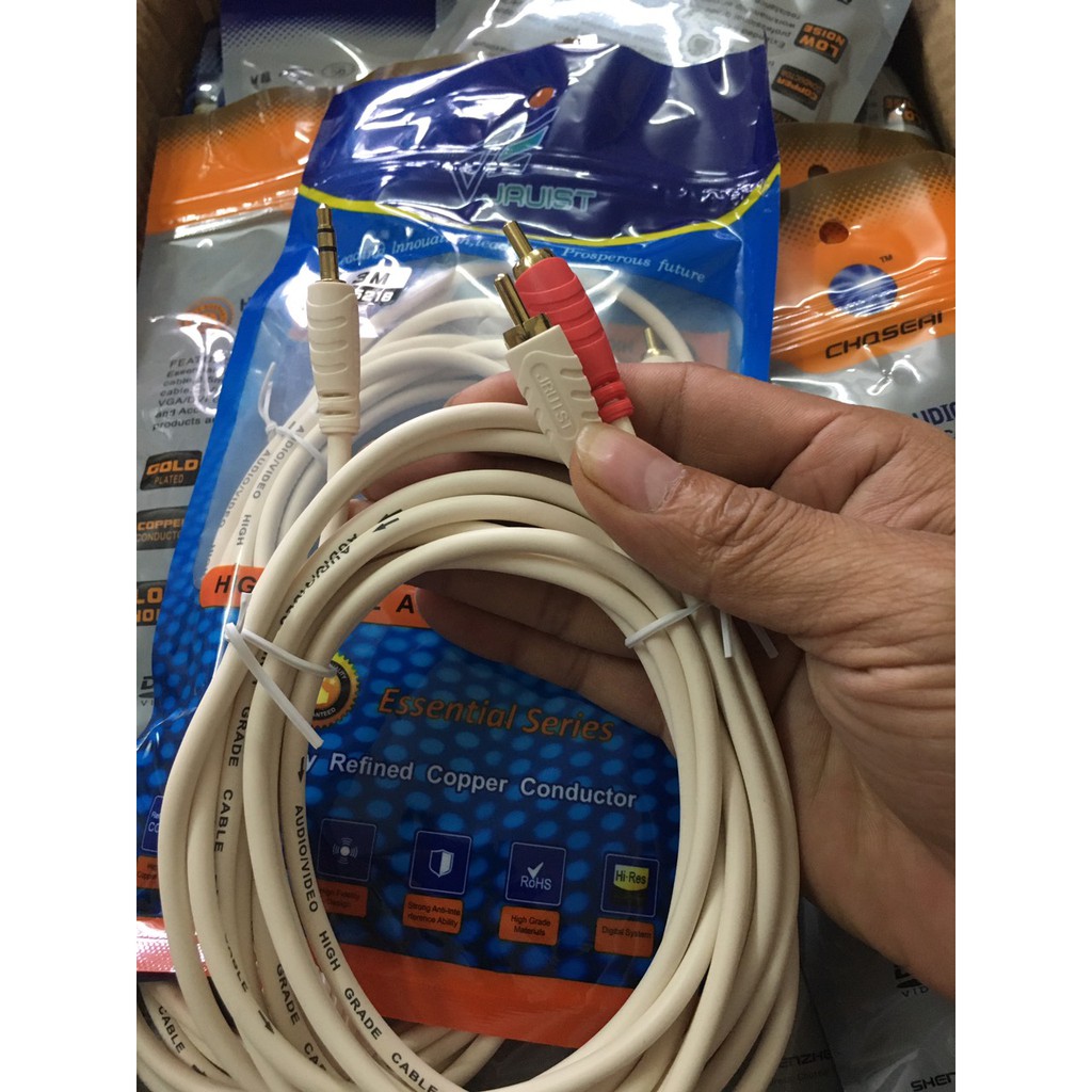 DÂY AV 1 RA 2 DÀI 1.8M CHOSEAL CHO LOA, ÂM LY