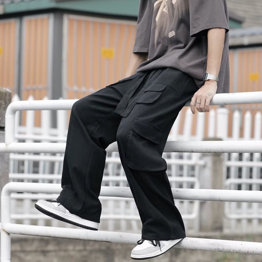 Quần Dài Ống Rộng Có 3 Màu Thời Trang Nam