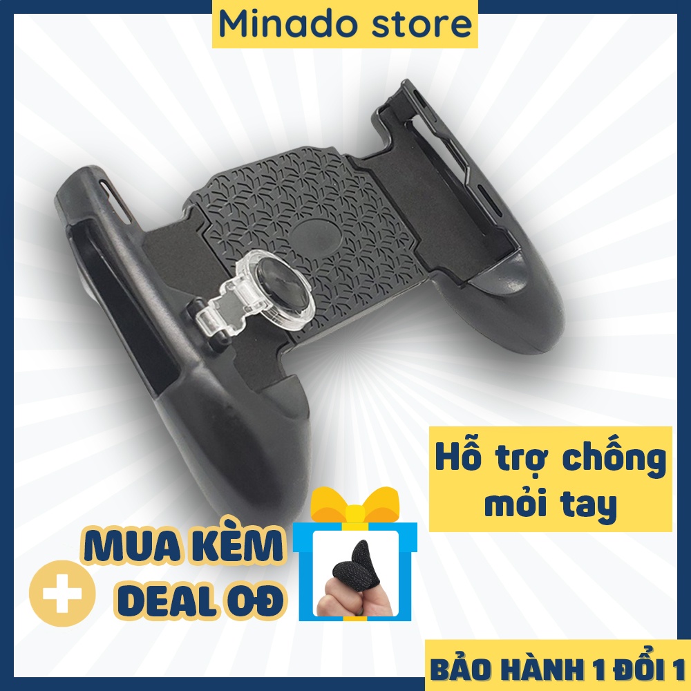 Tay cầm chơi game điện thoại basic thiết kế siêu mỏng siêu nhẹ tràn viền cho PUBG Liên quân Minado store