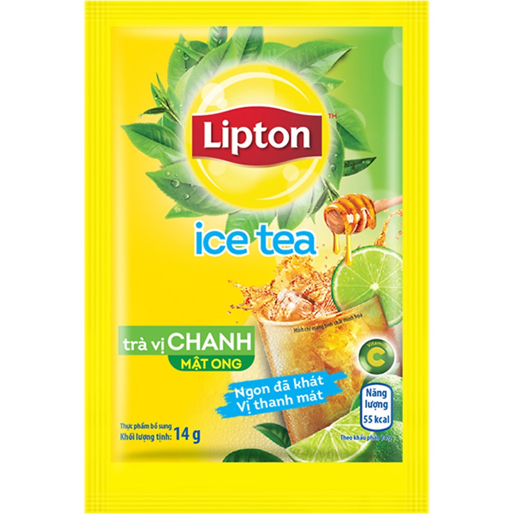 Trà Lipton Ice tea vị chanh mật ong 14g x 16 gói