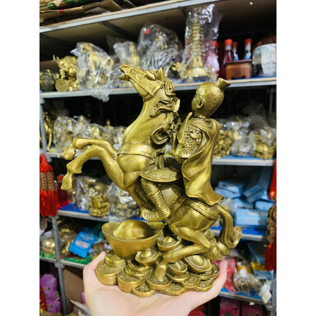 Mã Thượng Phong Hầu Cầu Danh Vọng Thăng Tiến Khỉ Cưỡi Ngựa vật phẩm phong thuỷ bằng đồng