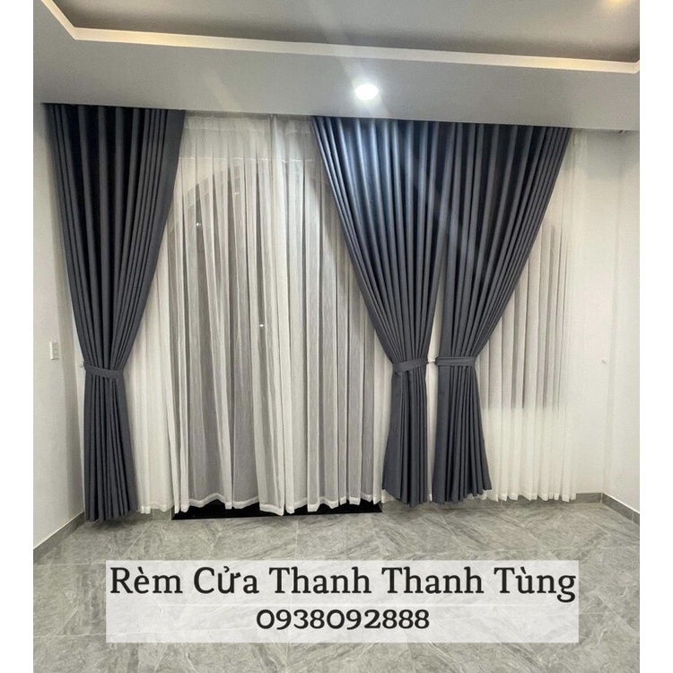 [Giảm 15k đơn 0đ] Rèm cửa chính, cửa sổ chống nắng, cản sáng gấm mịn cao cấp, may theo yêu cầu