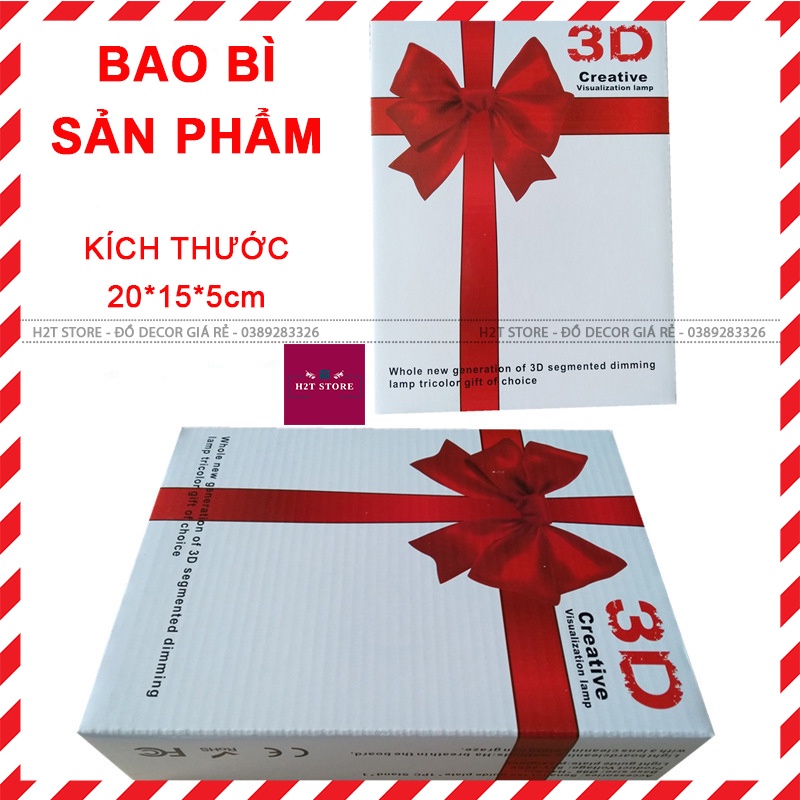 Đèn ngủ 3d , đèn ngủ để bàn dễ thương , quà sinh nhật nhiều mẫu cực đẹp 3 màu tùy chỉnh có công tắc bật tiện lợi
