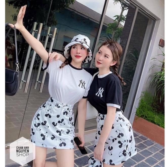 ✔ 𝗙𝗥𝗘𝗘 𝗦𝗛𝗜𝗣  SÉT BỘ THÊU CHỮ BO VIỀN MIX CHÂN VÁY MICKY