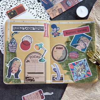 (New) Set note sticker Vintage cổ điển cho sổ planner, bullet journal