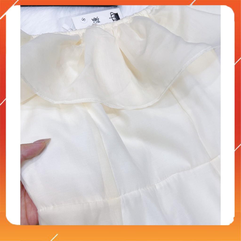 Váy Hở Vai, Váy Trễ Vai, Đầm Trễ Vai Chất Tơ Bèo Hai Lớp Siêu Đẹp