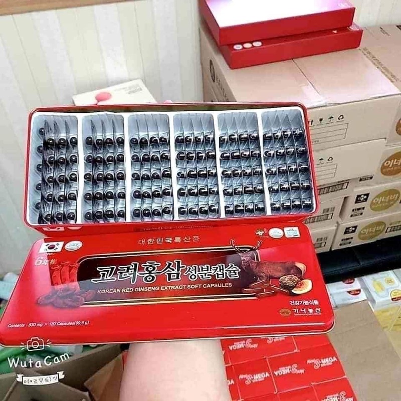 Viên Đạm Tổng Hợp Hồng Sâm Nhung Linh Chi Hộp Đỏ 120 viên (8818)
