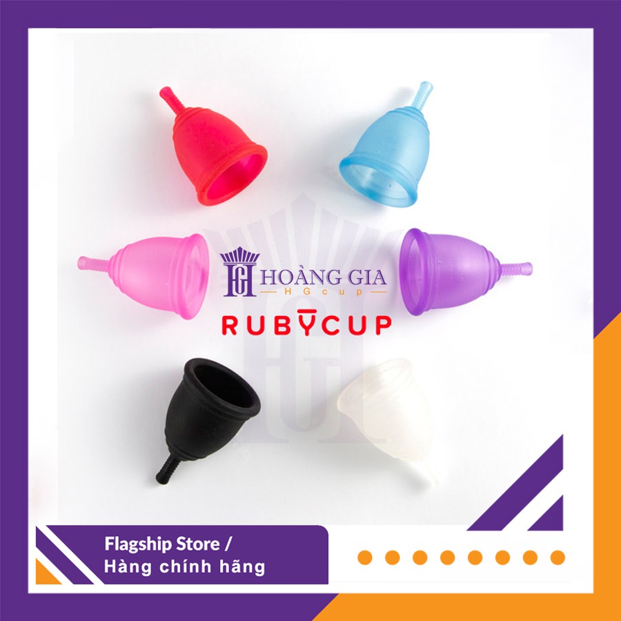 Cốc nguyệt san Ruby cup cao cấp (nhiều màu) - HÀNG CHÍNH HÃNG NK Anh + TẶNG Hộp Giấy Lau Tiệt Trùng Cốc Nguyệt San