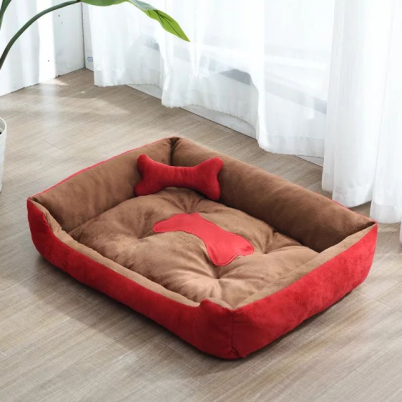 Nệm ổ cho chó mèo size 15kg tặng kèm xương