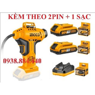 Máy bơm hơi cầm tay dùng pin 20V Ingco CACLI2001-2PIN1SAC