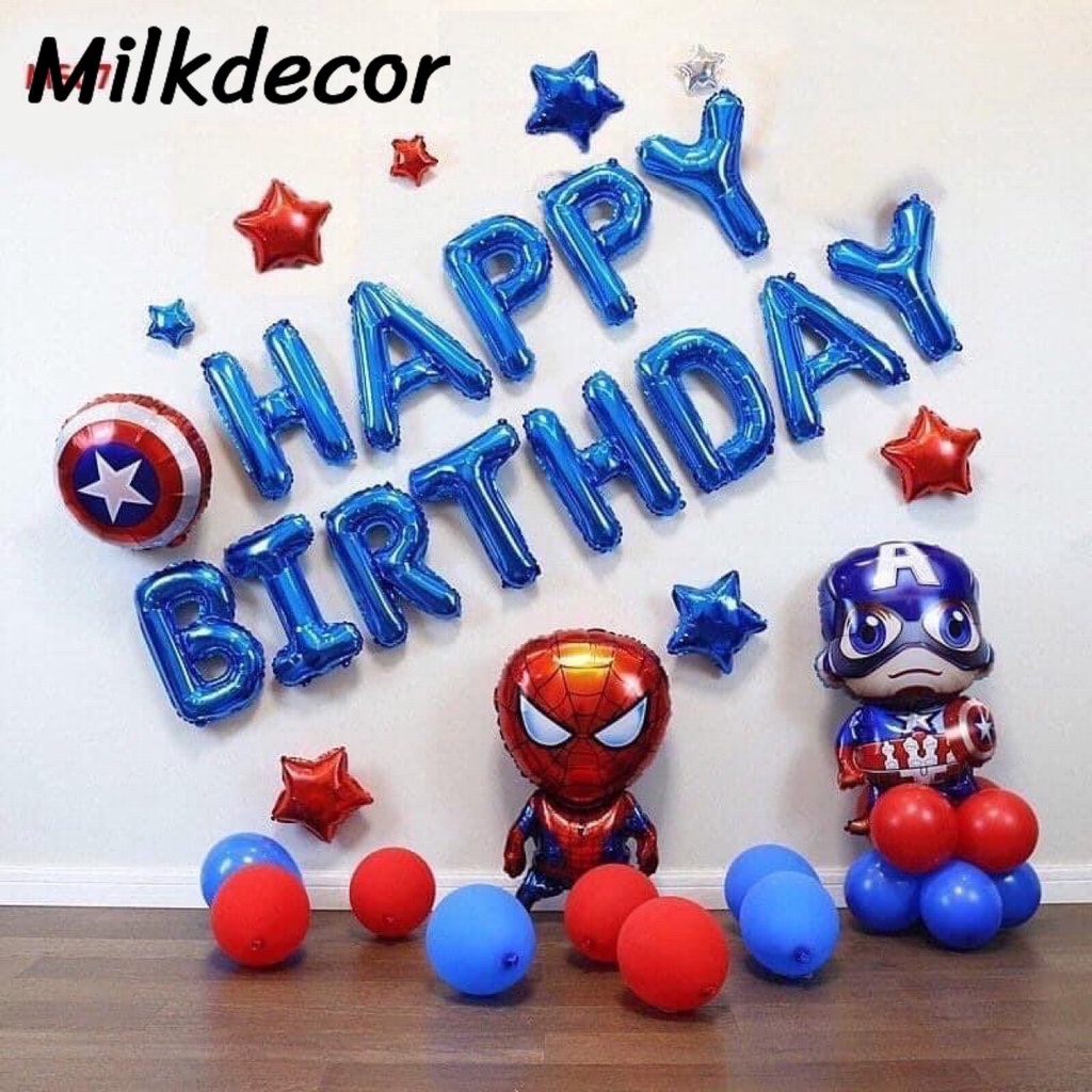 Set Bóng Sinh Nhật Siêu Nhân Nhện SN01 Đủ Phụ Kiện - Milkdecor