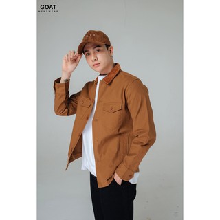Áo Sơ Mi Khoác Nam Kaki Phối Túi Hộp Thời Trang Thanh Lịch GOAT MENSWEAR
