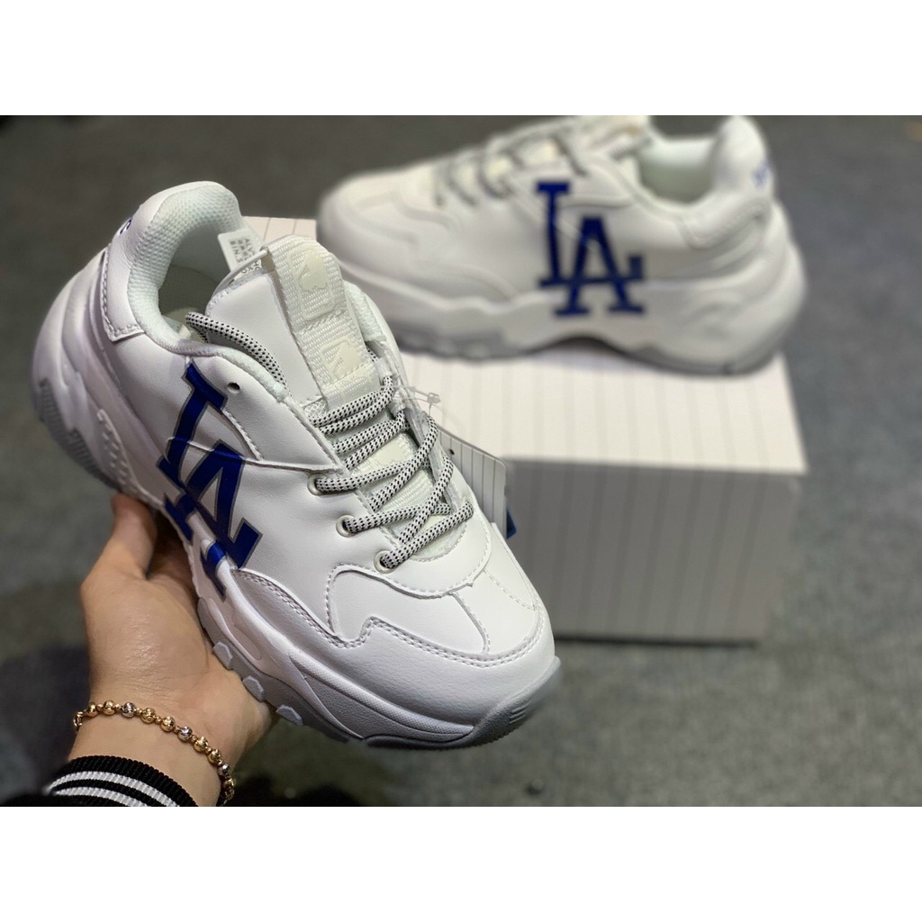 Giày MLB LA xanh đế độn 5 phân Bản Siêu Cấp Full Box Bill