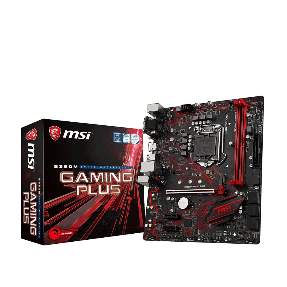 Bo mạch chủ Mainboard MSI B360M Gaming Plus (Intel B360, Socket 1151, m-ATX, 2 khe RAM DDR4) - hàng new full box