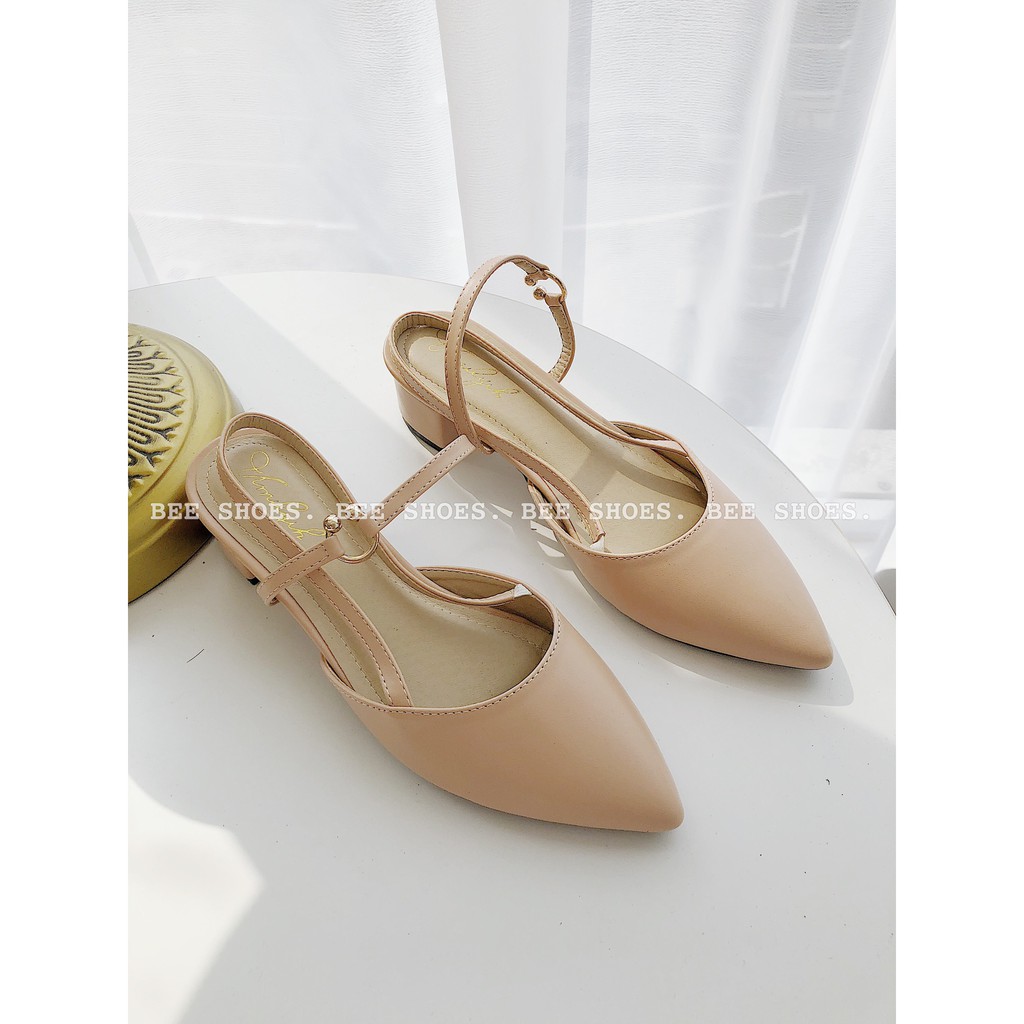 BEESHOES- SANDANL NỮ ĐẾ BỆT DA MỀM - SANDANL MŨI NHỌN MÀU ĐEN/KEM/TRẮNG-XĂNG ĐAN ĐẾ SIÊU ÊM MỀM DỄ ĐI 8006 | BigBuy360 - bigbuy360.vn