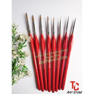 Bộ 9 Cây cọ tỉa, đi nét ( Cọ 3 cạnh)