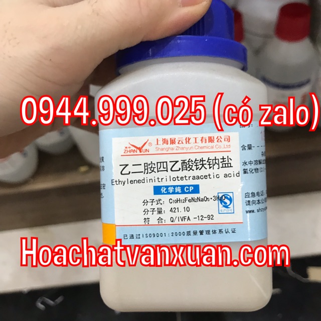 Hóa chất Ferric sodium EDTA CAS 15708-41-5 Sắt chelate EDTA-Fe lọ 100g