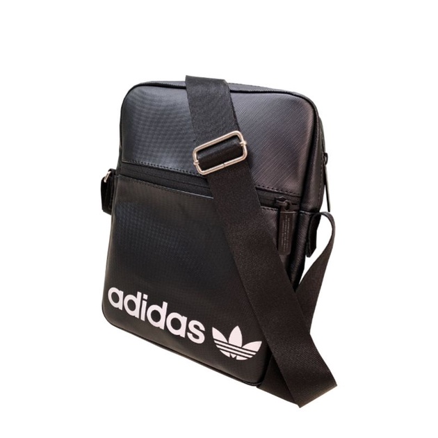 (Hàng chuẩn auth 1:1)VINTAGE PREMIUM CROSSOVER BAG BLACK/Túi đeo chéo adidas đựng máy tính bảng, Ipad