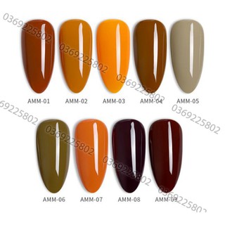 Sơn gel AS mẫu chai đỏ nhọn mã AMM 9 chai 15ml siêu HOT siêu xịn