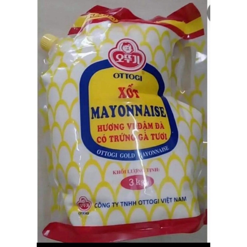 Xốt Mayonnaise Ottogi 3Kg- Hương Vị Đậm Đà Trứng Gà Tươi