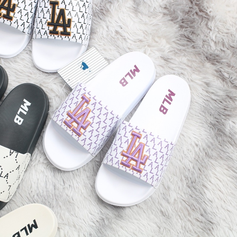 Dép Quai Ngang MLB LA Logo thêu