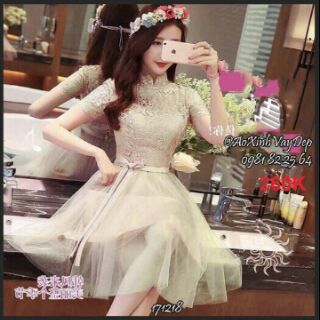 Đầm ren xoè c