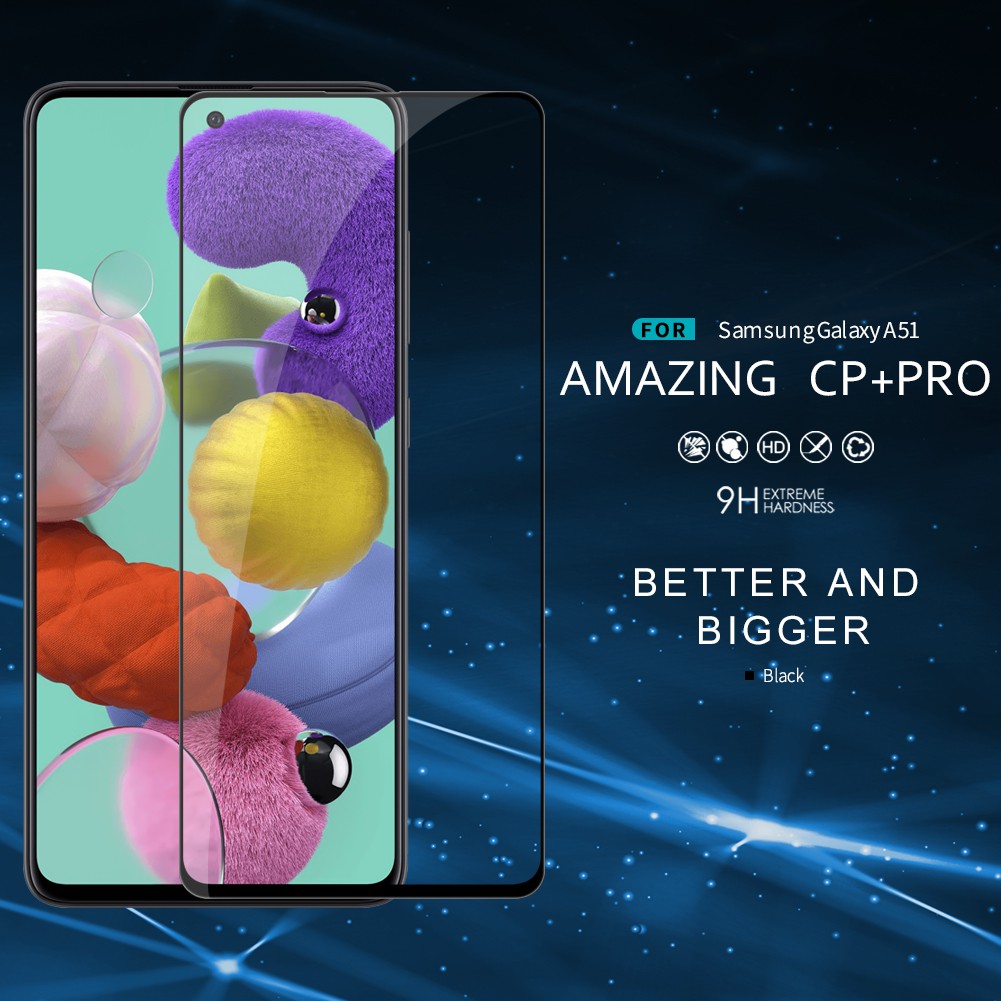 Samsung Galaxy A51 A71 M51 A72 - Cường lực full màn hình chính hãng Nillkin Amazing CP+ Pro chống bám vân tay và mồ hôi